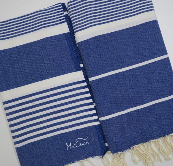 Cubrecama ARTHUR 3x2m. — Color: Azul Rey | Blanco
