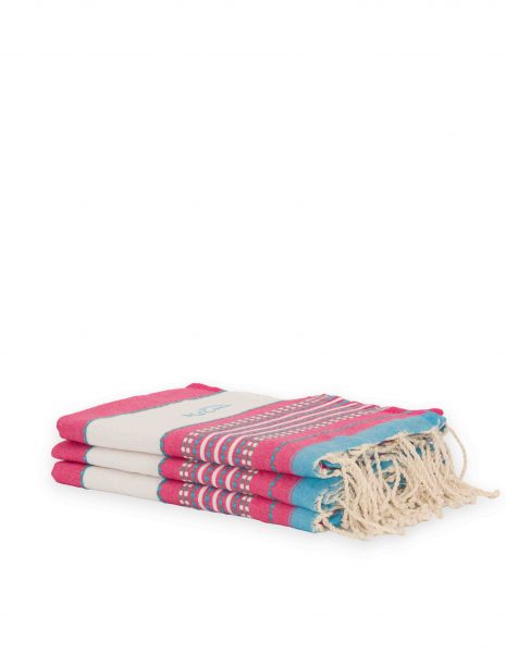 Fouta Afra 2x1m — Color: Fucsia | Turquesa