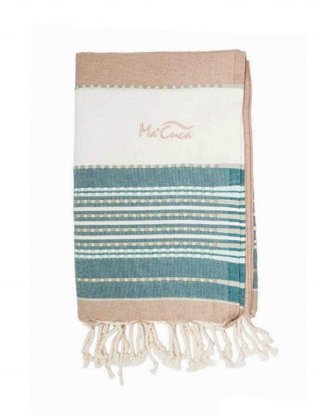 Fouta Afra 2x1m — Color: Beige | petroleo