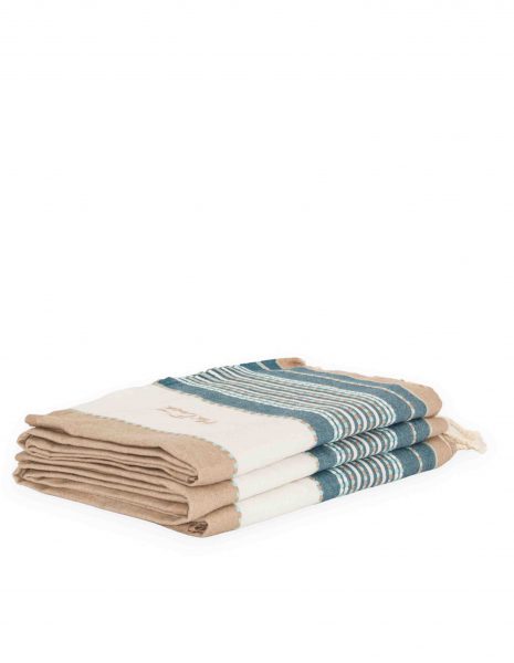 Fouta Afra 2x1m — Color: Beige | petroleo