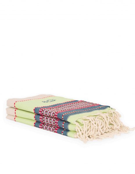Fouta Afra 2x1m — Color: Beige | Rosa fluor