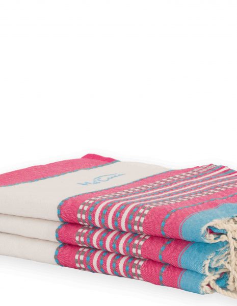Fouta Afra 2x1m — Color: Fucsia | Turquesa