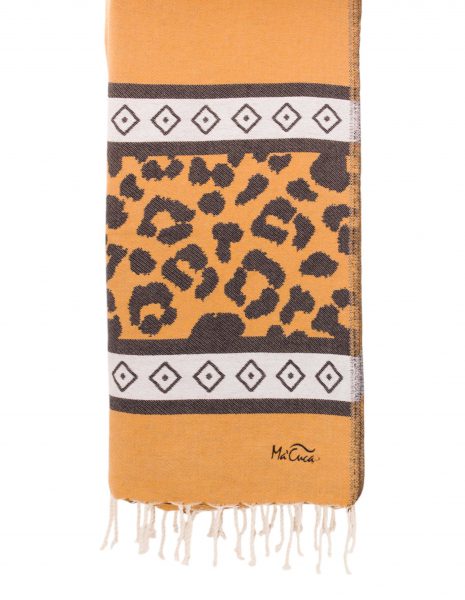 Fouta Leopardo 2x1 m. — Color: Camel