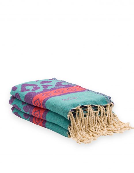 Fouta Leopardo 2x1 m. — Color:  Esmeralda