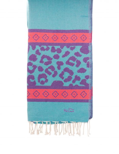Fouta Leopardo 2x1 m. — Color:  Esmeralda