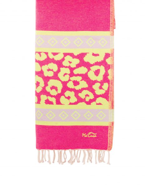 Fouta Leopardo 2x1 m. — Color: Fucsia