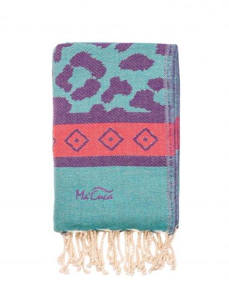 Fouta Leopardo 2x1 m. — Color:  Esmeralda