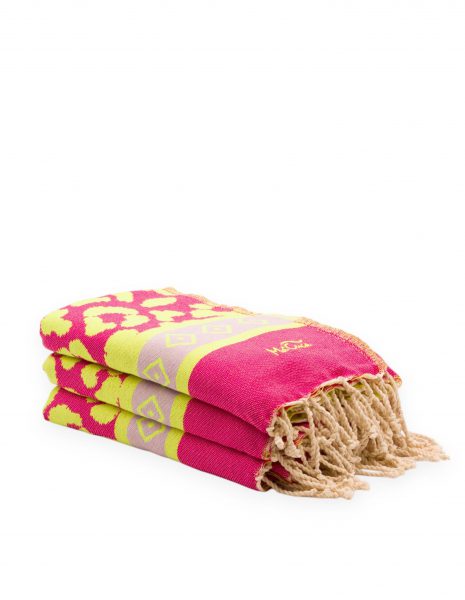 Fouta Leopardo 2x1 m. — Color: Fucsia