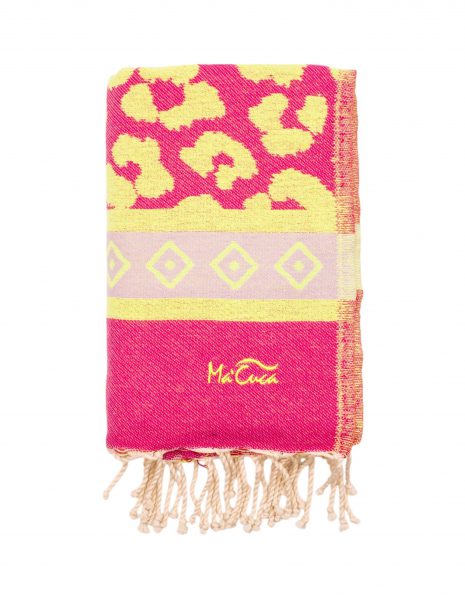 Fouta Leopardo 2x1 m. — Color: Fucsia