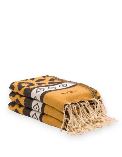 Fouta Leopardo 2x1 m. — Color: Camel