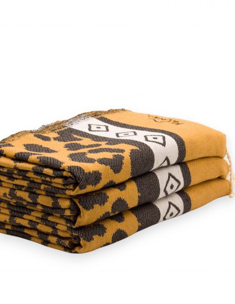 Fouta Leopardo 2x1 m. — Color: Camel