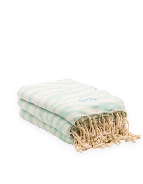Fouta Zebra 2x1 m. — Color: Verde agua| Azul