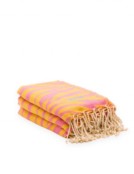 Fouta Zebra 2x1 m. — Color: Rosa|Esmeralda