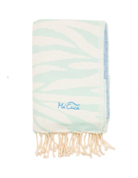 Fouta Zebra 2x1 m. — Color: Verde agua| Azul