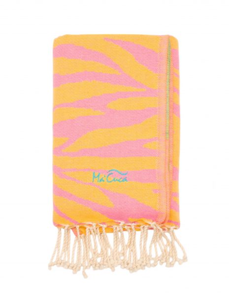 Fouta Zebra 2x1 m. — Color: Rosa|Esmeralda