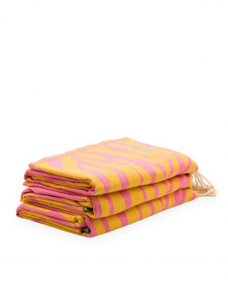 Fouta Zebra 2x1 m. — Color: Rosa|Esmeralda