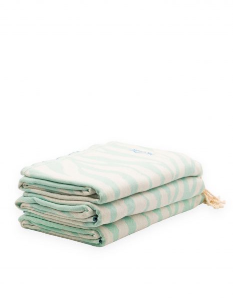 Fouta Zebra 2x1 m. — Color: Verde agua| Azul