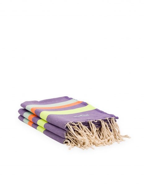 Fouta Siros 2x1 m. — Color: Lila | Amarillo fluor