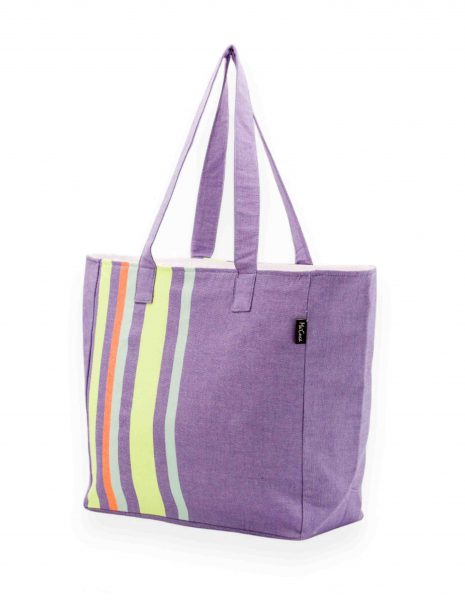 Bolso playa Siros — Color: Lila | Amarillo fluor