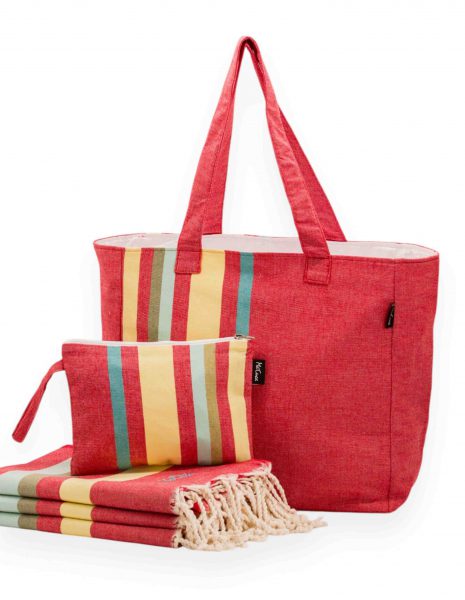 Bolso playa Siros — Color: Rojo|Limon