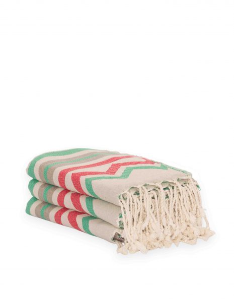 Fouta Bora Bora 2x1m. — Color: Beige | Verde