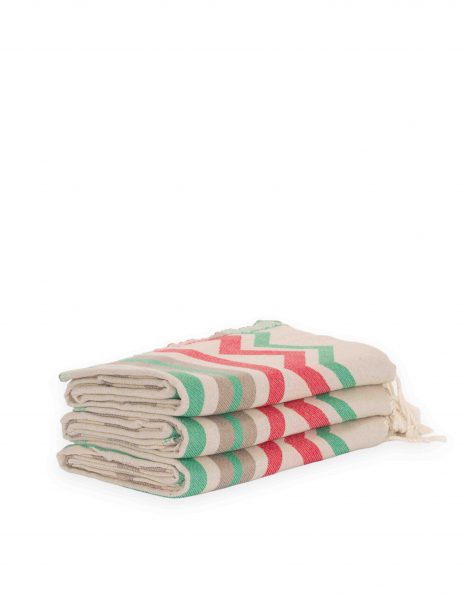 Fouta Bora Bora 2x1m. — Color: Beige | Verde