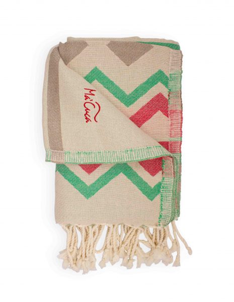 Fouta Bora Bora 2x1m. — Color: Beige | Verde