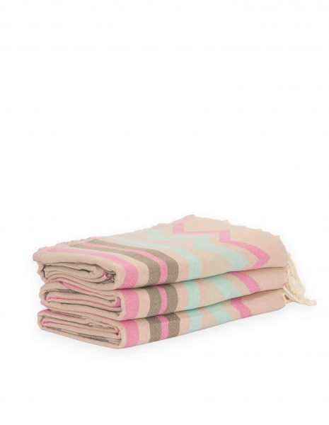 Fouta Bora Bora 2x1m. — Color: Beige | Rosa