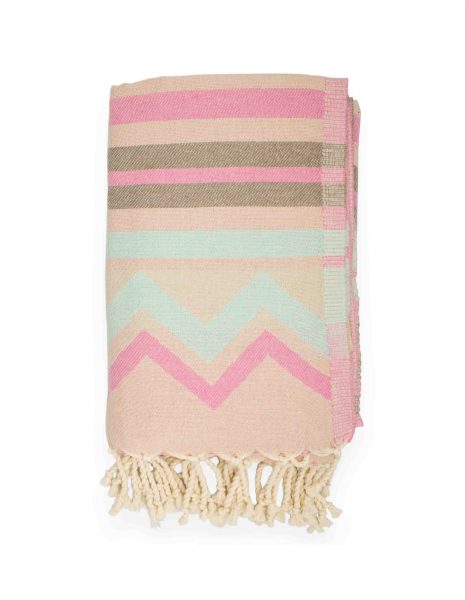 Fouta Bora Bora 2x1m. — Color: Beige | Rosa