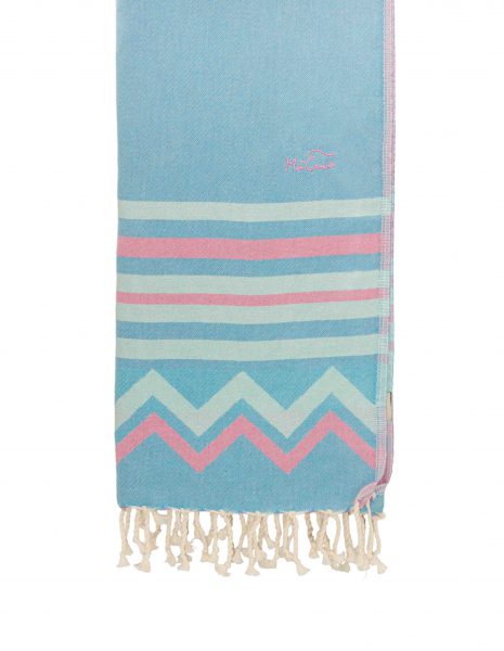 Fouta Bora Bora 2x1m. — Color: Turquesa|Rosa