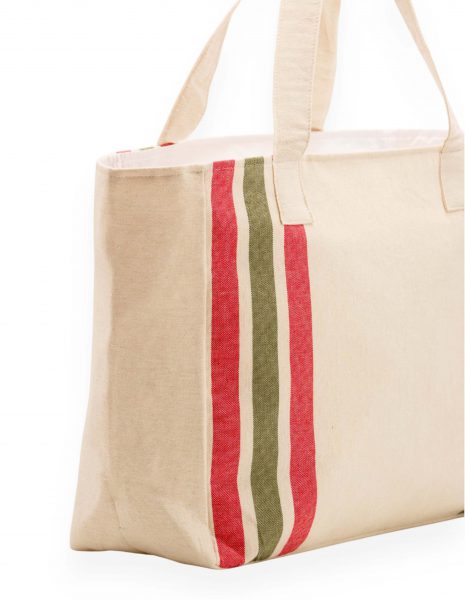 Bolso playa Puket — Color: Beige claro|Kaki|Coral