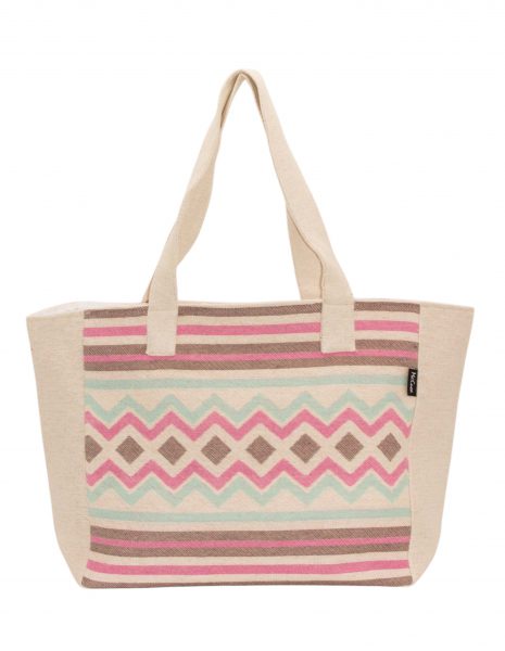 Bolso playa Bora Bora — Color: Beige | Rosa