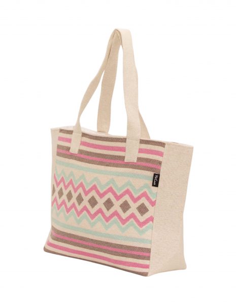 Bolso playa Bora Bora — Color: Beige | Rosa