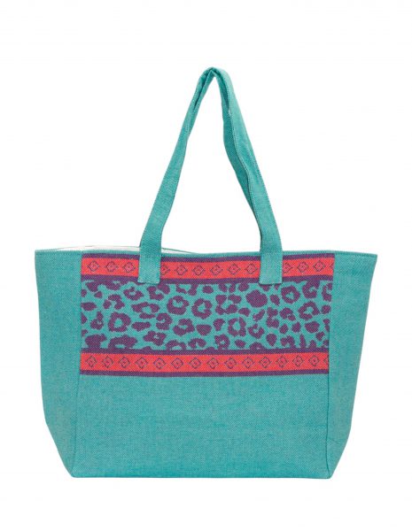 Bolso playa Leopardo — Color:  Esmeralda