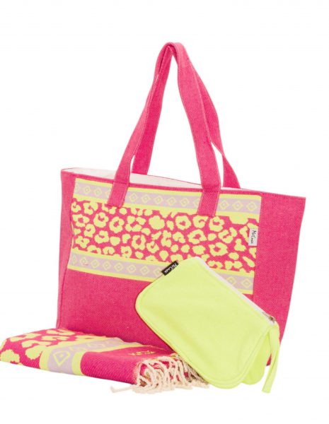 Bolso playa Leopardo — Color: Fucsia