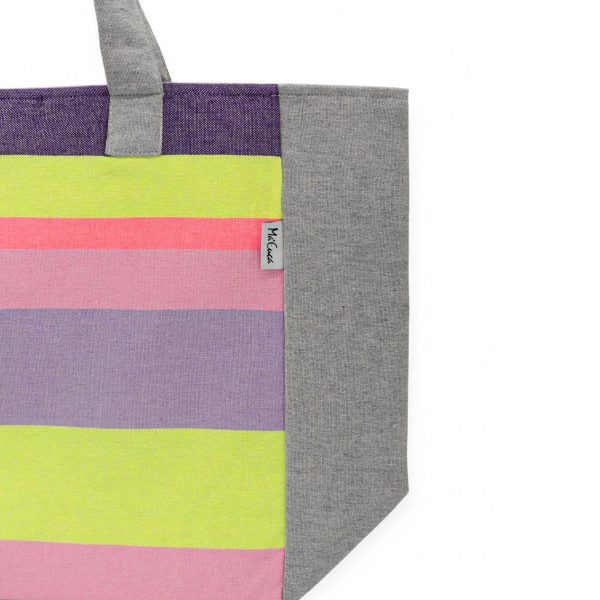 Bolso de playa Malta — Color: Violeta | Verde manzana | Rosa | Gris
