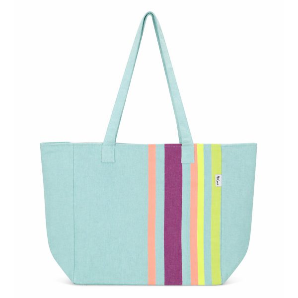 Bolso playa Siros — Color: Verde agua | Naranja | Lila | Verde