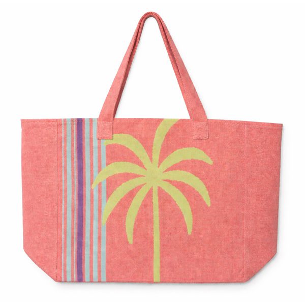 Bolso de playa Kentia — Color: Coral | Pistacho
