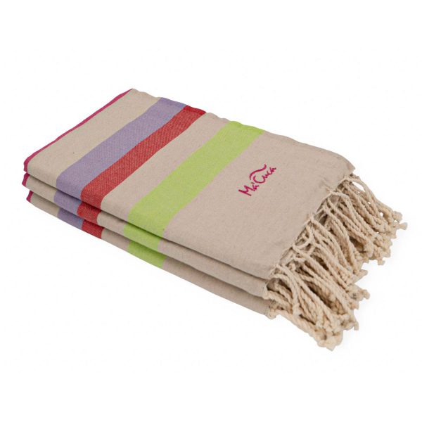 Fouta Siros 2x1 m. — Color: Beige | Pradera | Coral