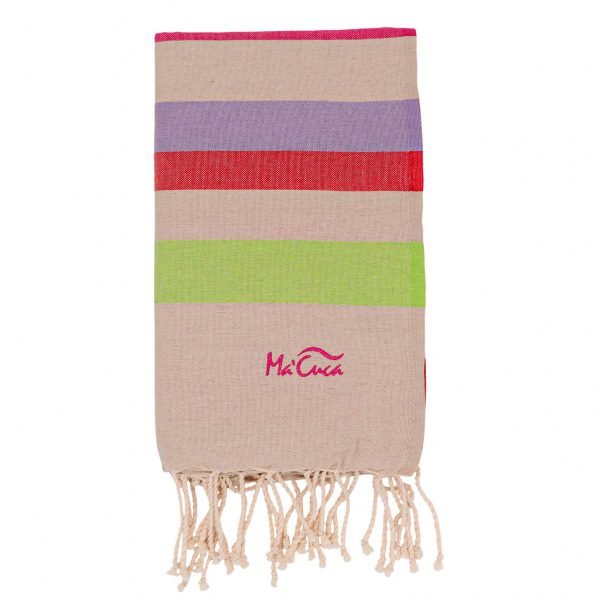 Fouta Siros 2x1 m. — Color: Beige | Pradera | Coral